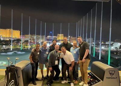 Social top golf event group photo